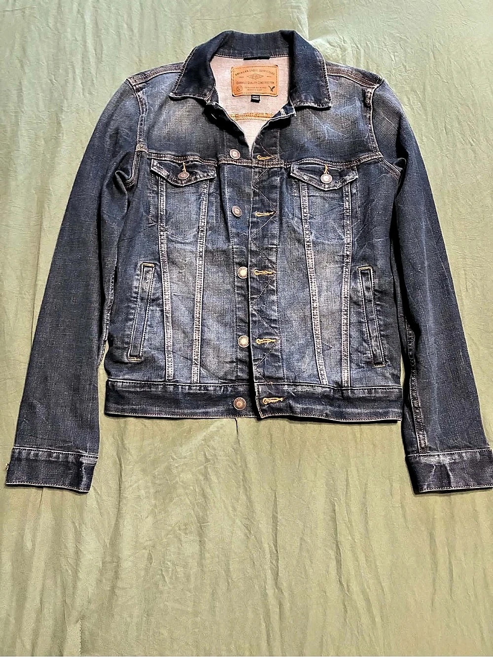 American Eagle Outfitters AE Denim Trucker Jacket Small Denim Jean Jacket